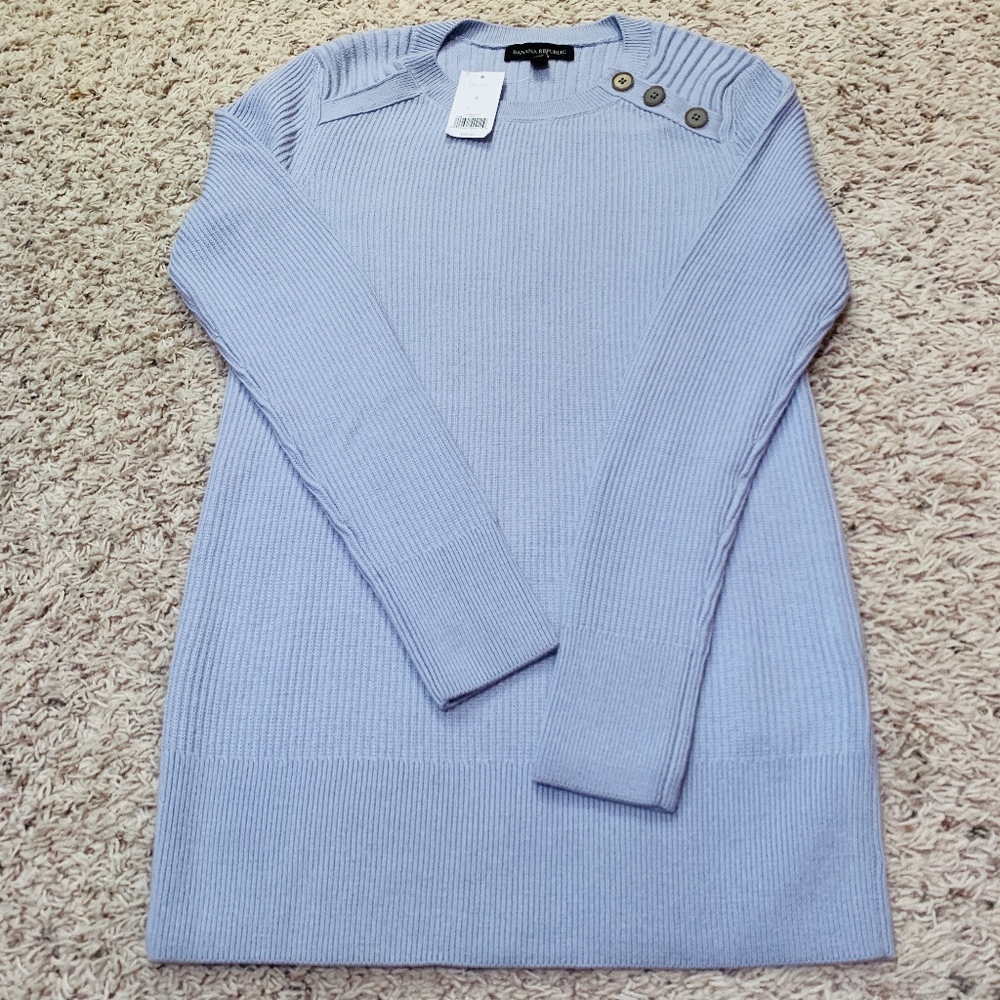 Banana Republic Ribbed Sweater w/ Button Detail